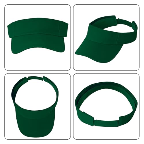 Adjustable Sun Visor Hats - 2 Pack for Outdoor Activities - Green