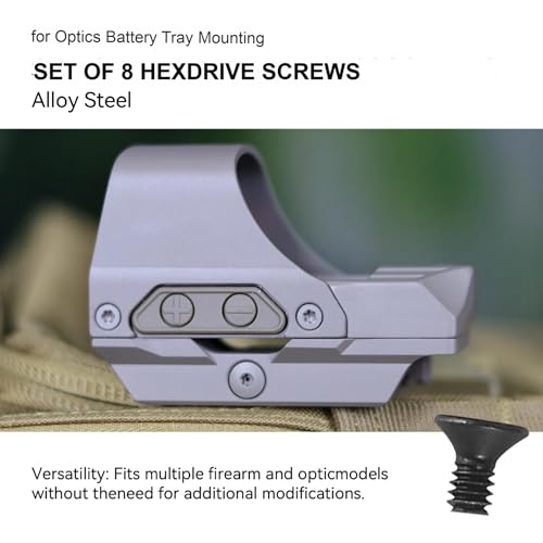 8-Pack Screw Kit for Holosun Battery Tray - Black