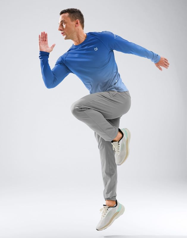 Men's UPF 50+ Long Sleeve Rash Guard - Lightweight, Quick-Dry Shirt