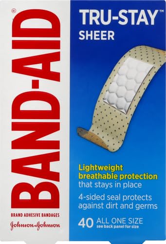 Tru-Stay Sheer Strips Adhesive Bandages - 40 Count First Aid