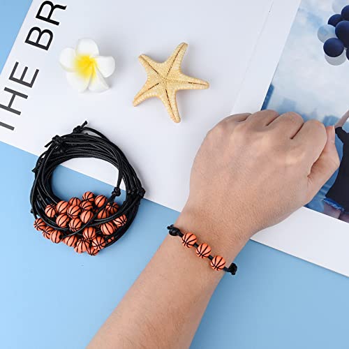 Basketball Bracelets - 24 Pcs Adjustable Sports Theme for Kids