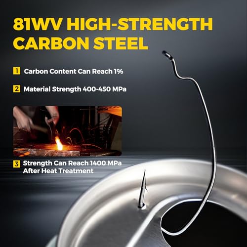 EWG Worm Fishing Hooks - 100pcs 1/0# High Carbon Steel