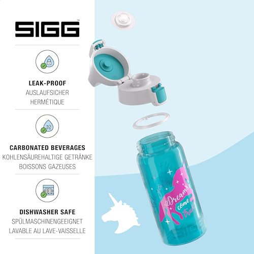 SIGG Viva One 17 oz Kids Water Bottle - Unicorn 500 ml, Made in Germany