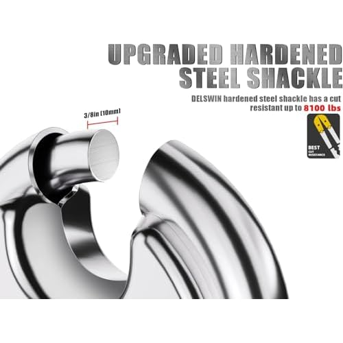 DELSWIN 4 Digit Combination Disc Padlock with Hardened Steel Shackle Outdoor Combo Gate Lock for Sheds, Storage Unit, Garage, Fence, Trailer Tongue (4 Pcs)