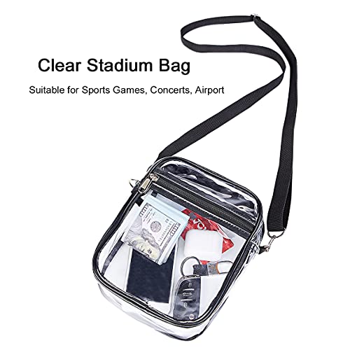 Clear Crossbody Purse Bag - Stadium Approved for Concerts, Festivals