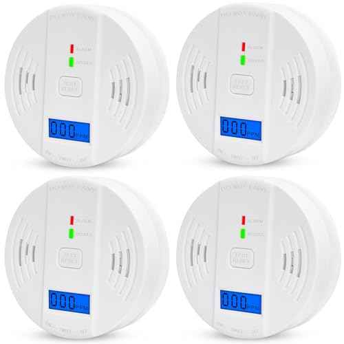 Carbon Monoxide Detectors, Battery Powered CO Alarm with LED Digital Display for Home,Depot £¨AA Battery not Included£©
