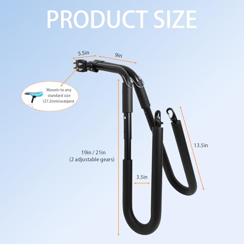 Adjustable Surfboard Bike Rack - Fits Boards Up to 8 FT