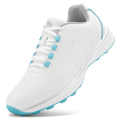 Ifrich Women's Waterproof Spikeless Golf Sneakers - Blue, Size 9 / 556