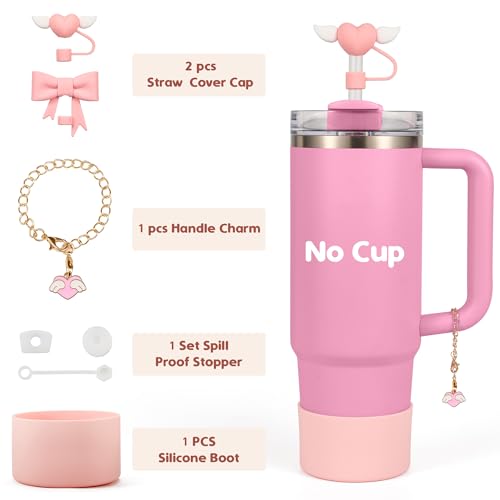 Stanley Cup Accessories Set - Cherry Blossom | Straw Covers, Boot, Stoppers