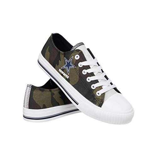 Dallas Cowboys Women's Camo Low Top Canvas Sneakers - Size 10