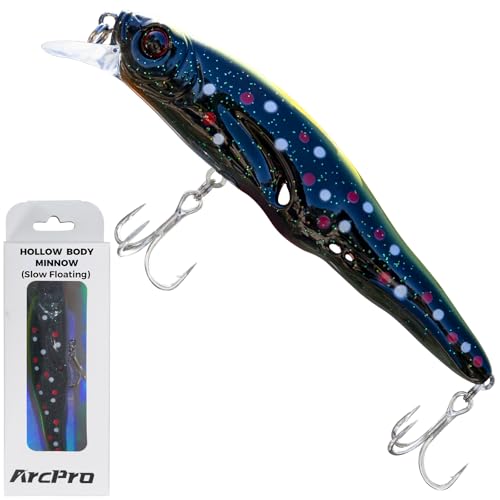 Topwater Fishing Lure - 3 8/9in Hard Swimbait with Hollow Cavity - Salar
