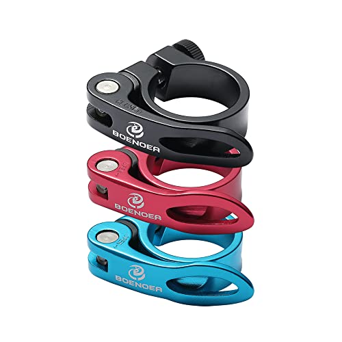 Bicycle Quick Release Seatpost Clamp - Anodized Aluminum 31.8mm Red