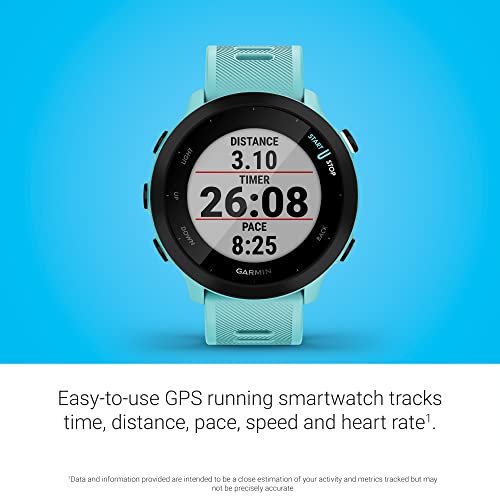 Garmin Forerunner 55 GPS Running Watch - Aqua, Renewed