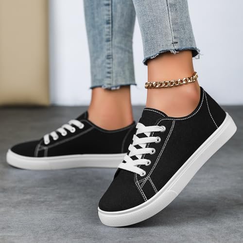 Slip-On Canvas Sneakers for Women - Comfortable Lightweight 6.5