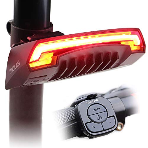 MEILAN X5 1 Pack Smart Bike Tail Light with Turn Signals & Auto Brake, USB Rechargeable