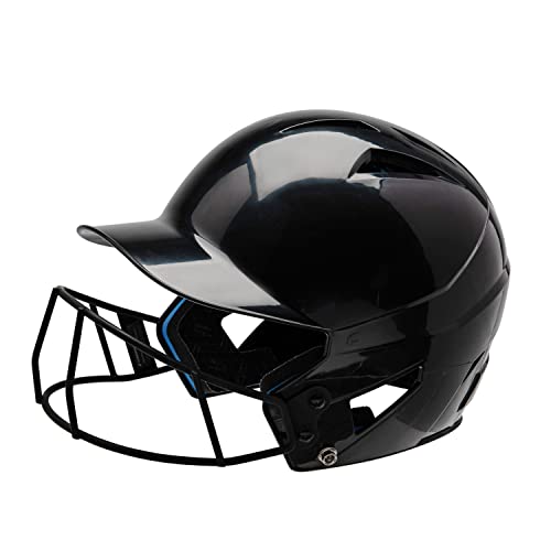 CHAMPRO HX Rookie Fastpitch Softball Batting Helmet Black Medium with Facemask