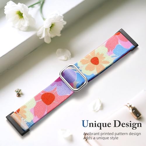Stylish Stretchy Bands for Fitbit Versa 4/Sense 2 - Big Daisy