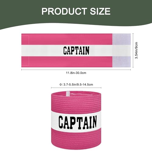 Adjustable Soccer Captain Armband - Pink Elastic Arm Band