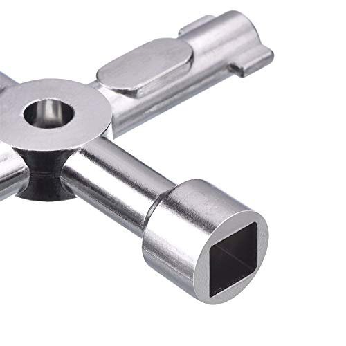 4-Way Utility Key Set for Water Meter & Cabinet Access - 2 Pack