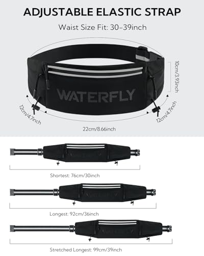 Running Belt Fanny Pack with Bib Clip - Black Waist Bag for Phones