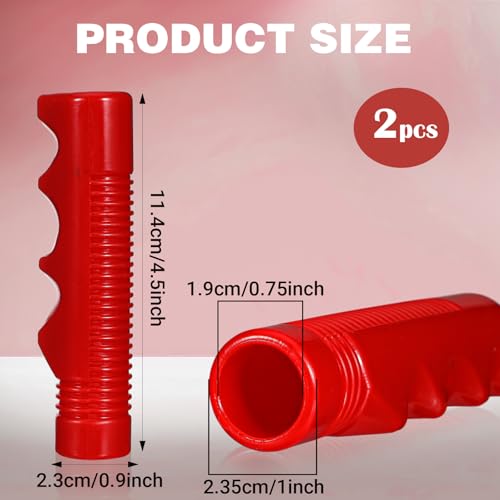 Red Kids Bicycle Handlebar Grips - 3/4 Inch Non-Slip Design