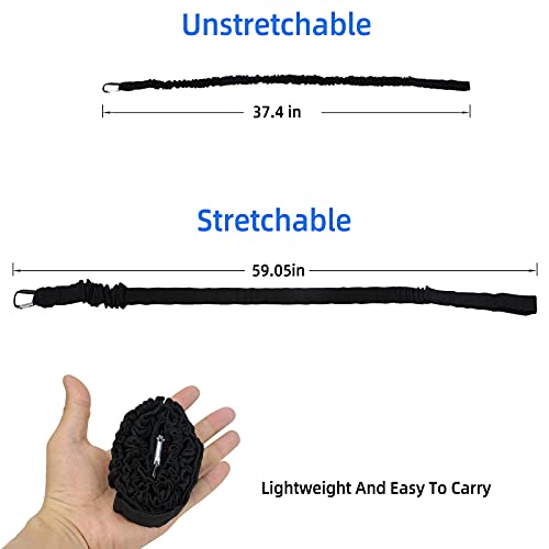 Stretchable Kayaking Paddle Leash Tether - 59 Inch Coiled Lanyard