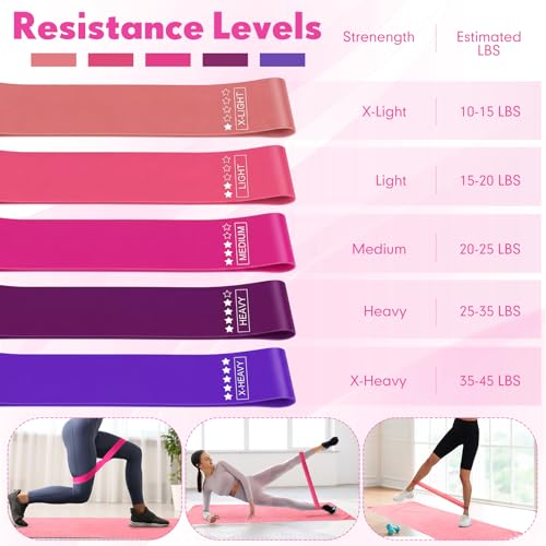 14-Piece Yoga Equipment Set for Home Workouts - Pink