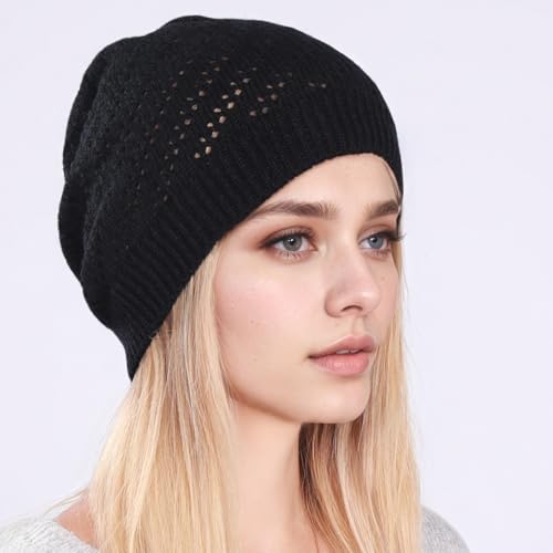 Hollow Crochet Beanie for Women - Soft & Breathable Summer Hat