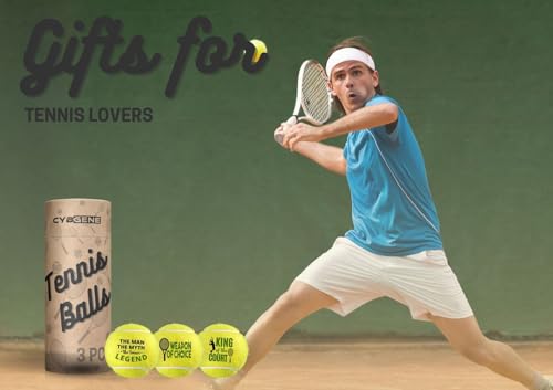 Men Personalized Tennis Balls Set of 3 with Gift Packaging - Unique Tennis Gifts