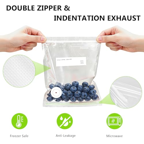 30-Pack Medium Reusable Vacuum Sealer Bags 10.2 x 13.4 Inches - BPA-Free Food Storage