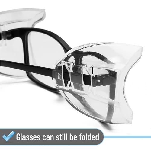 Safety Side Shields for Glasses - 10 Pcs Eyewear Protection
