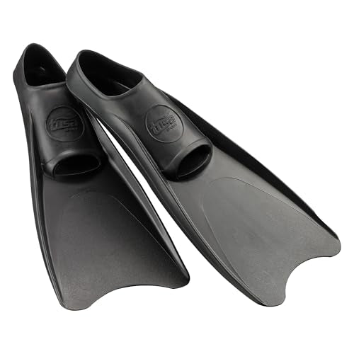 TUSA Sport Full Foot Rubber Snorkeling Fins - Black, Medium