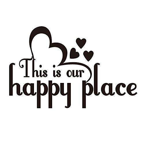 This is Our Happy Place Family Wall Decal Love Quote Vinyl Lettering Home Decor