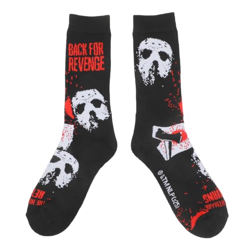 Jason Mask Crew Socks 3-Pair Pack Glow-in-the-Dark Horror Sports Socks