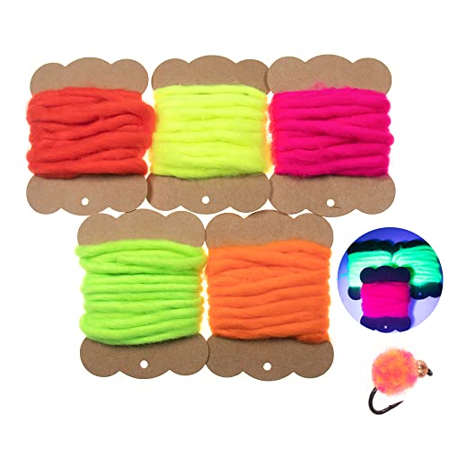 GREATFISHING 5 Colors Synthetic Fibers Egg Yarn Fly Tying Material
