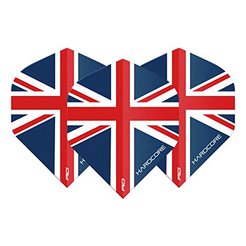 Extra Thick Union Jack Dart Flights - 15 Pack