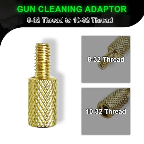 Brass Cleaning Rod Adapter Set - 5-40 to 8-32, 8-32 to 10-32, 10-32 to 5/16-27