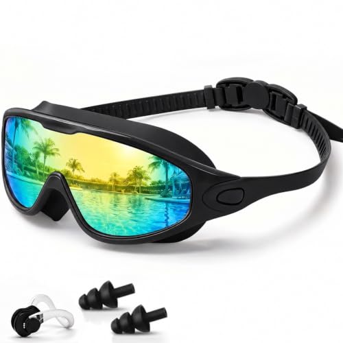 Swim Goggles - Anti-Fog & UV Protection, No Leak Design, 2 Pack