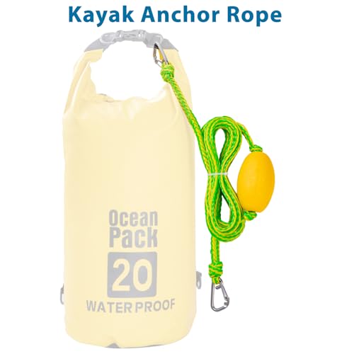 20FT Floating Kayak Tow Rope with Clips - Rescue, Towing & Anchoring Line