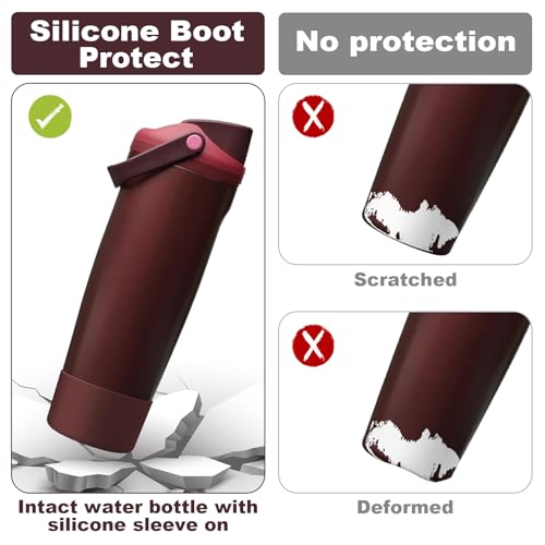 Silicone Boot for Owala FreeSip Sway 30oz & 40oz Bottles - Black Cherry