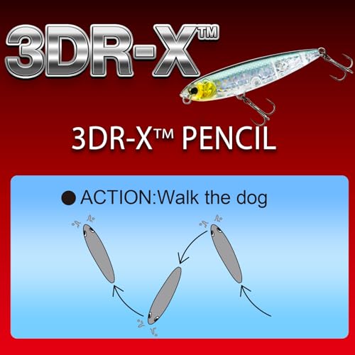 3DR-X Pencil Floating Lure 75mm - Matte Ghost Sexy Shad