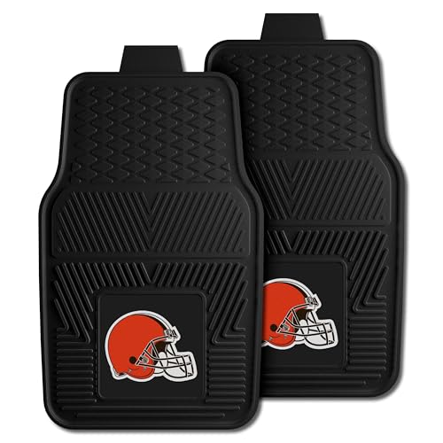 Cleveland Browns Vinyl Car Mat Set - Front Seats, 2-Pc, Black