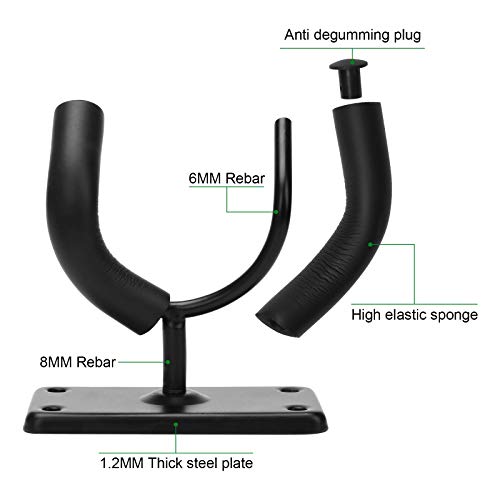 Skateboard Wall Mount Hanger - 2 Pack Durable Iron Hooks