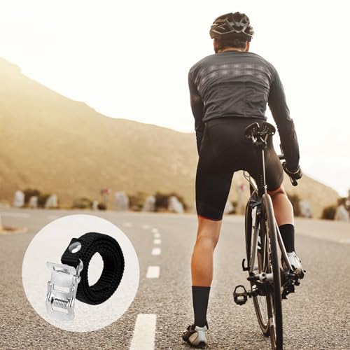 Bike Pedal Straps - Adjustable Toe Straps for Bicycles - Large (4 PCS)
