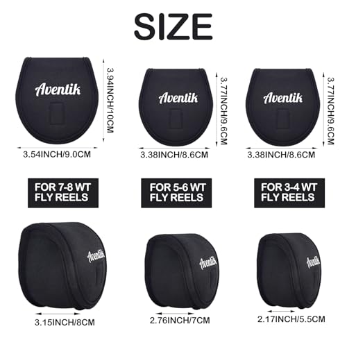 Neoprene Fly Fishing Reel Case Pouch - 3/4 Size, Black
