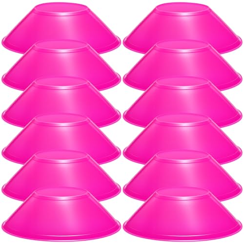 Rose Red Mini Soccer Cones 12 Pack for Agility Training Sports Drills