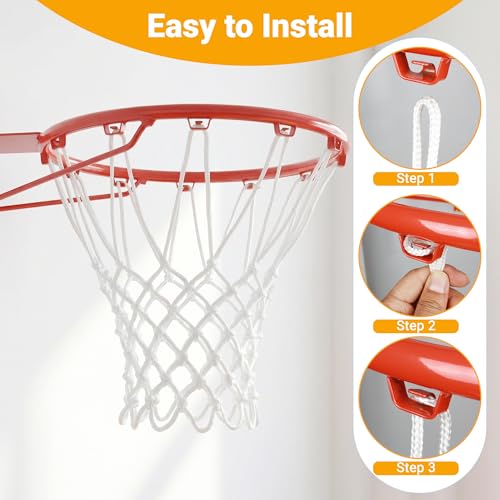 Heavy Duty Basketball Net - Weather Resistant 12-Loop Replacement