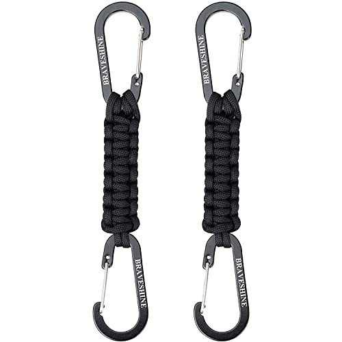 Paracord Keychain Carabiner Clip - 7.3 inch Durable Lanyard Hook