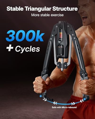 Hydraulic Forearm Strengthener - 22-440lb Adjustable Arm Trainer - Gray Pro