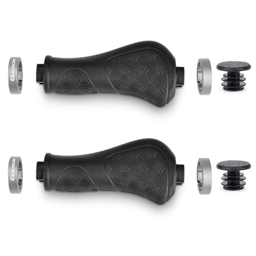 Premium Ergonomic Non-Slip Bike Grips - Black Gray 130mm